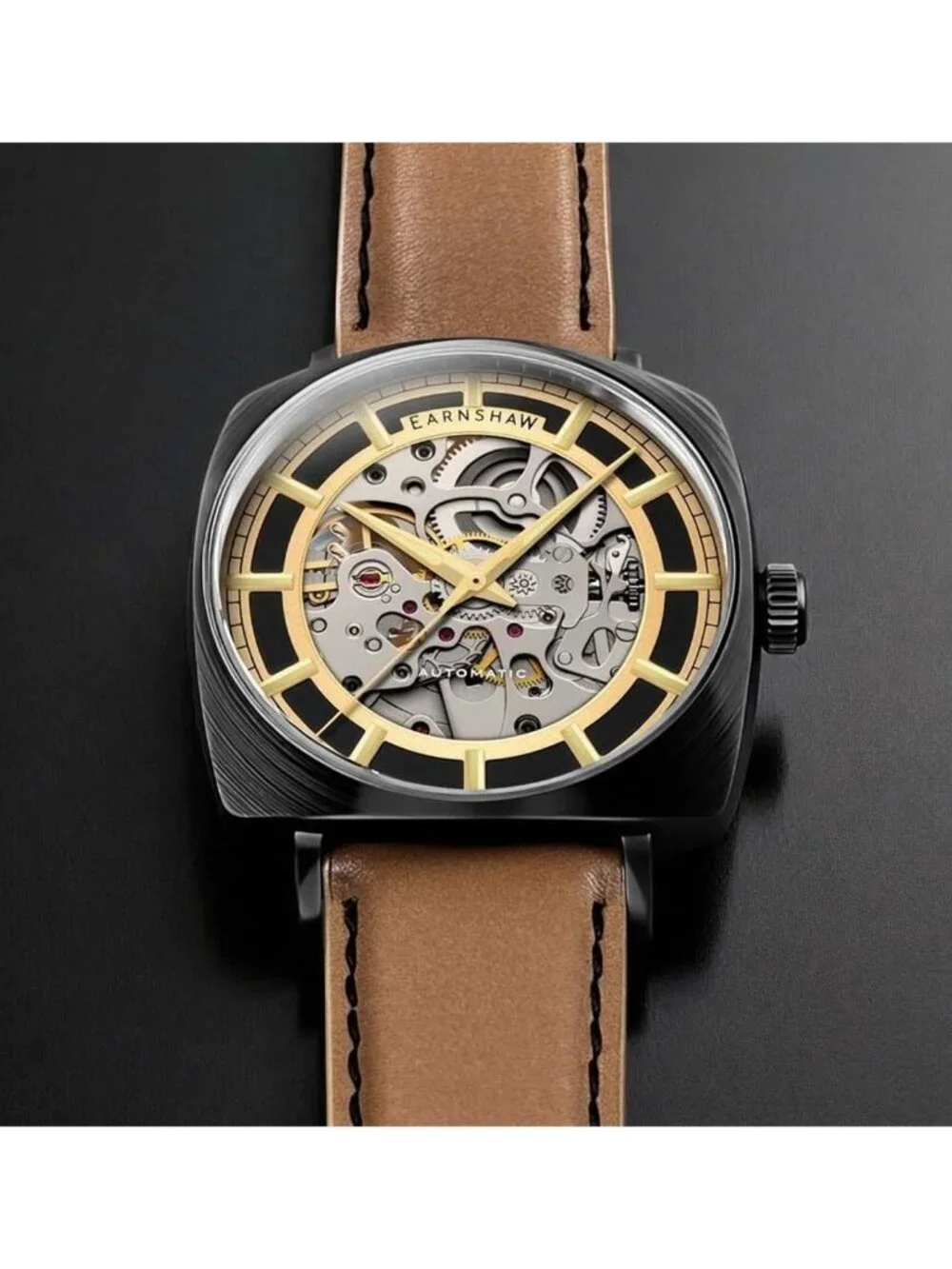 NWT Thomas Earnshaw Moorgate Gold-tone Dial Men's Watch